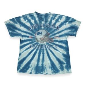 Vintage New‎ England Patriots Tie Dye T-Shirt Football Short Sleeve Large